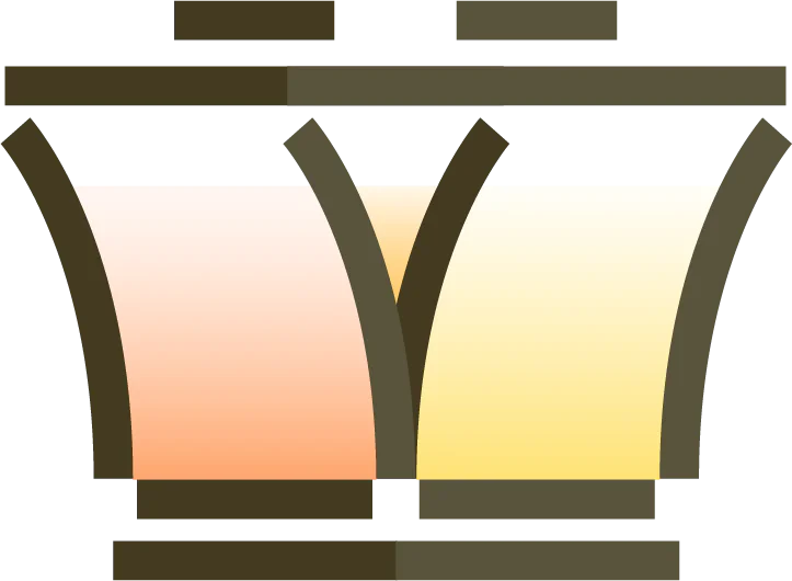 换盏间标志延展：交叠盏形